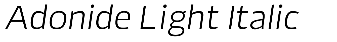 Adonide Light Italic